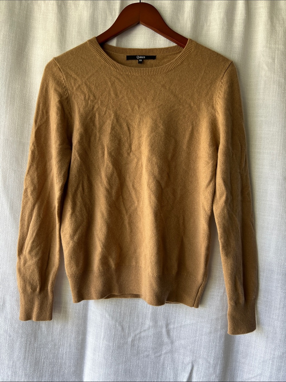 Quince Women's Crewneck Sweater in Camel